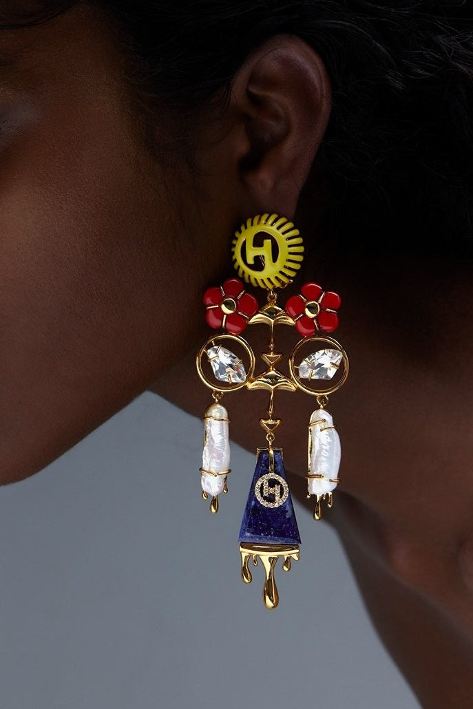 Outhouse Gold Feriae Earrings available on sincerelyindia