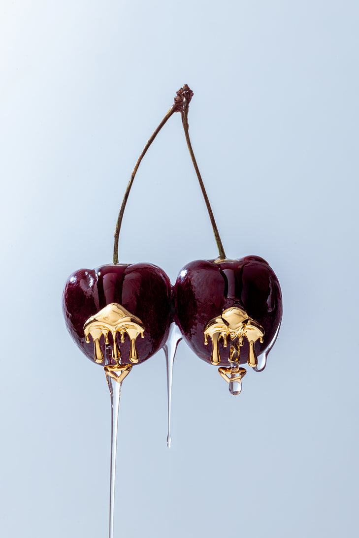 Outhouse Gold Shroom Stud Earrings available on sincerelyindia