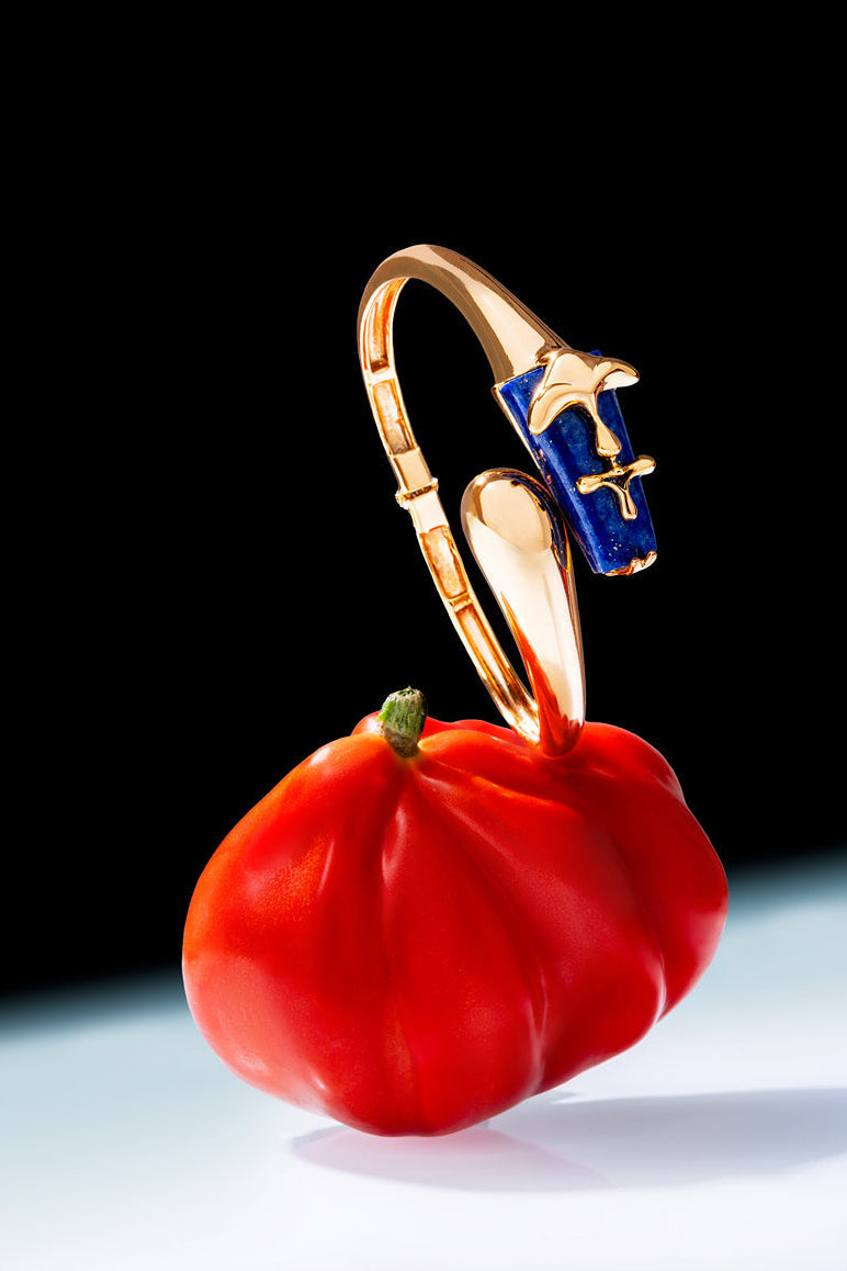 Outhouse Gold Lazuli Sculpt Handcuff available on sincerelyindia