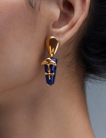 Outhouse Gold Lazuli Sculpt Earrings available on sincerelyindia