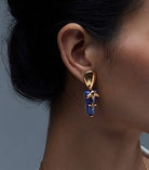 Outhouse Gold Lazuli Sculpt Earrings available on sincerelyindia