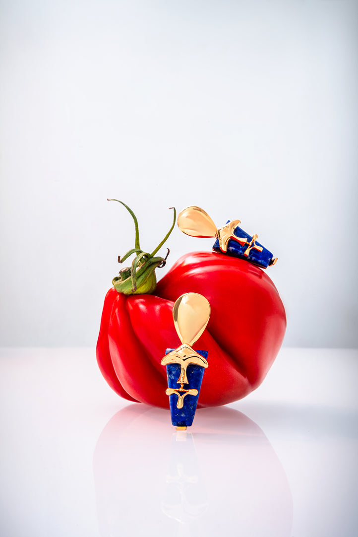 Outhouse Gold Lazuli Sculpt Earrings available on sincerelyindia
