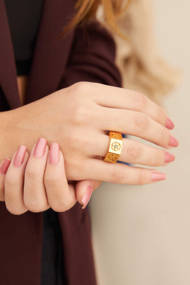 Outhouse-Oh Poppi Bolt Ring-sincerelyindia.COM