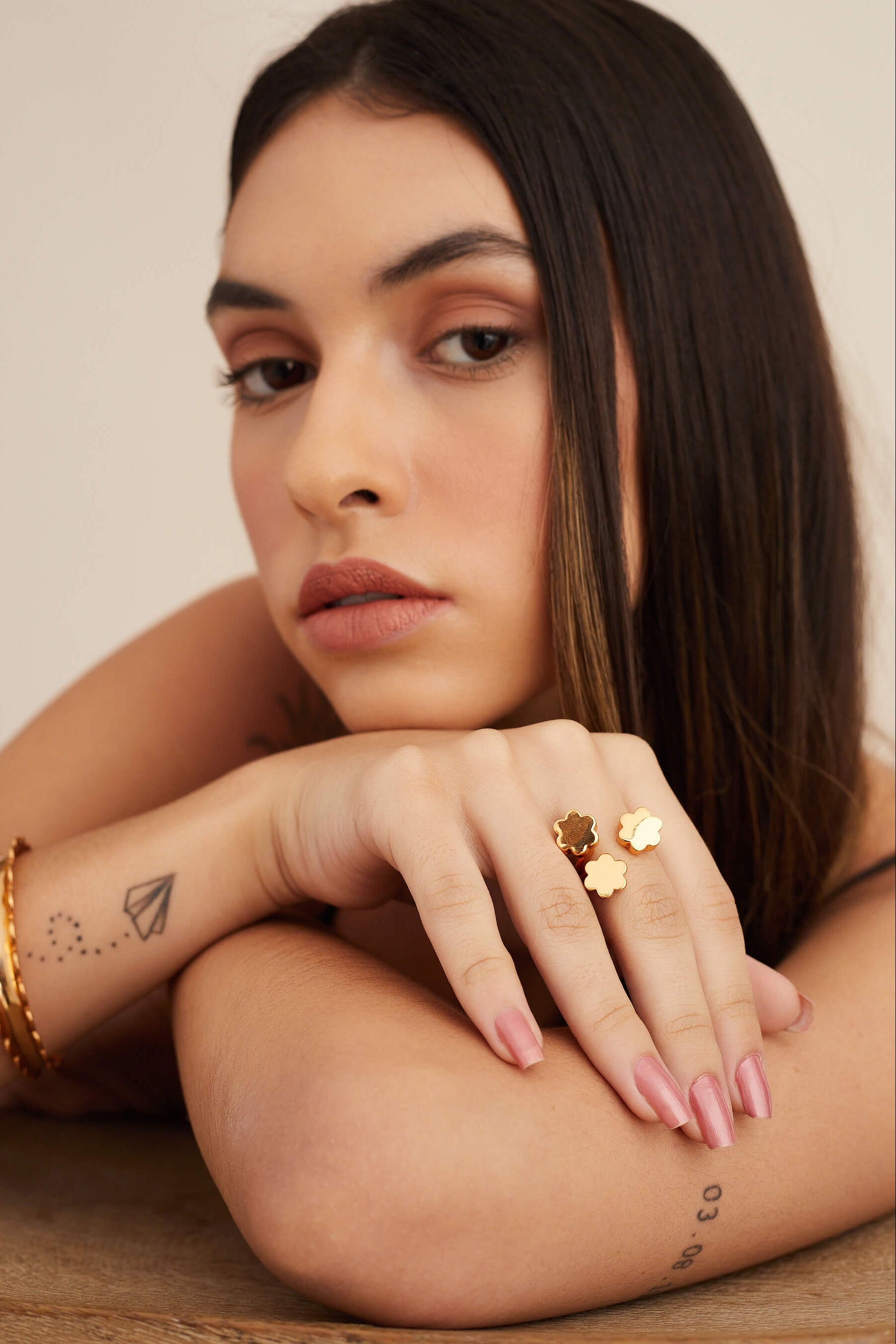 Outhouse-Oh Poppi Clump Ring-sincerelyindia.COM