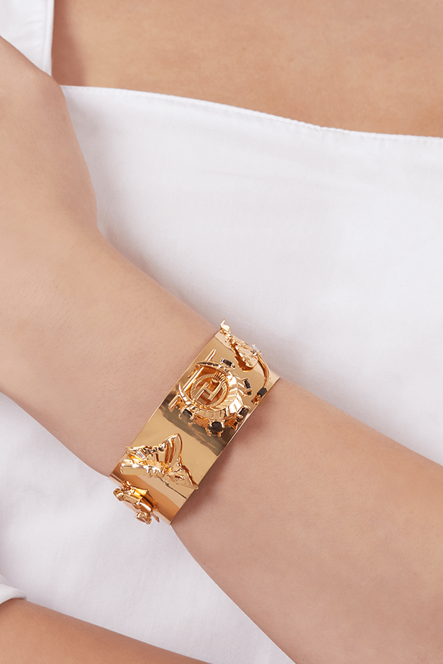 Outhouse-O.H. Crescent Half Wrist Cuff-sincerelyindia.COM