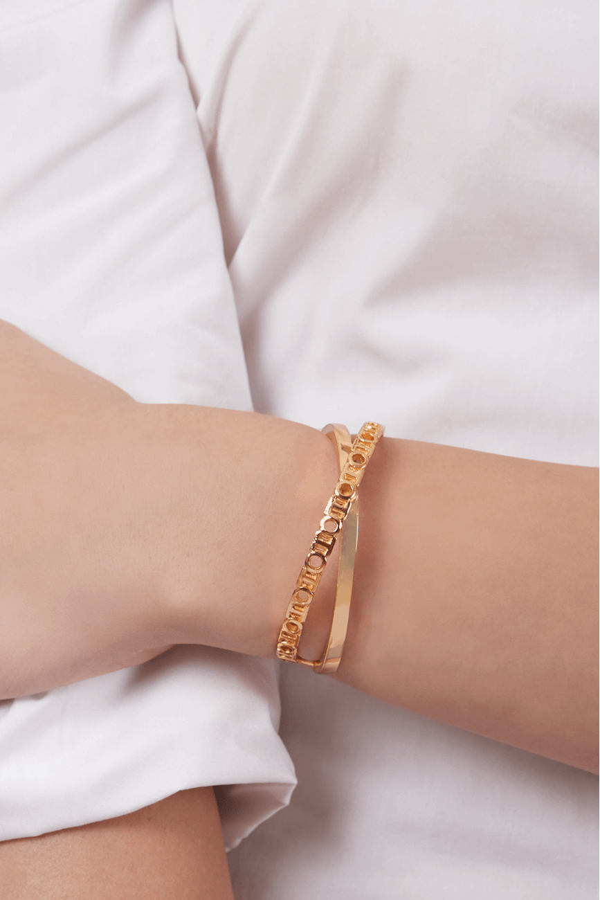 Outhouse-O.H Monogram Archway Bracelet-sincerelyindia.COM