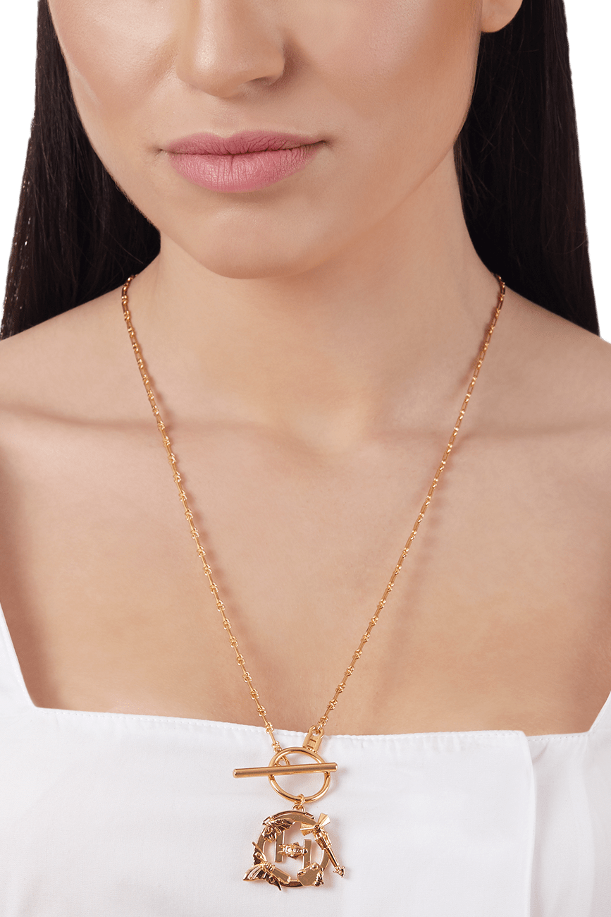 Outhouse-O.H. V Mini Pendant Necklace-sincerelyindia.COM